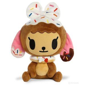 EUC tokidoki Aurora Donutina 8” Sitting Donut Dog with Bow Plush